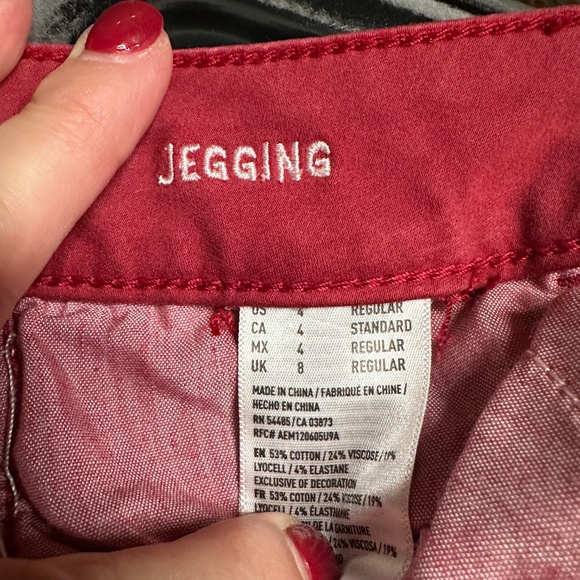 American Eagle Hi-Rise Jegging - Red - Picture 4 of 4